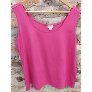 Avenue Pink Tank Top Womens Plus Size 18 / 20 Stretch Sleeveless Shirt